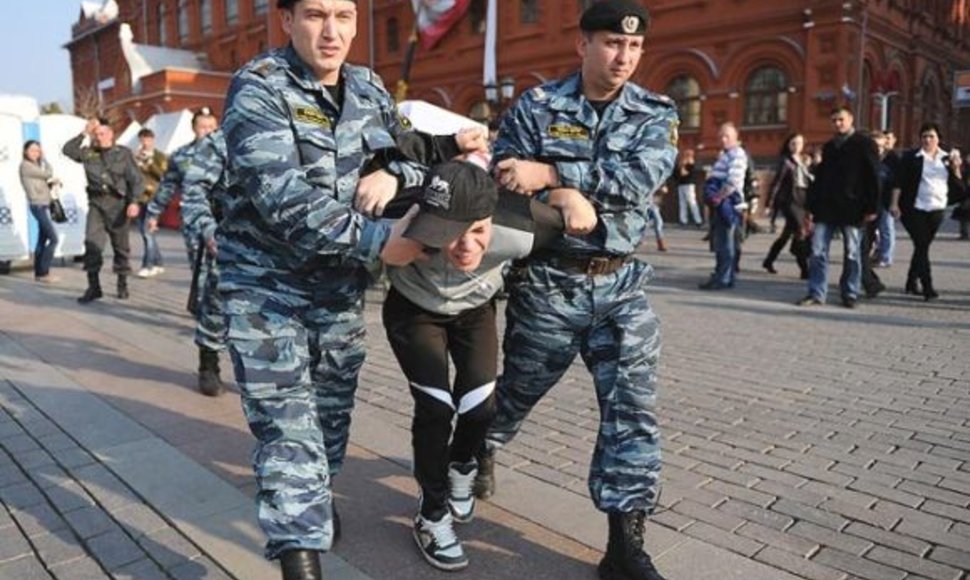 Maskvos Maniežo aikštėje suimti fanatai