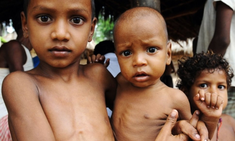 Vaikai iš Čatisgarcho valstijos Indijoje