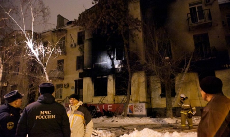 Per gaisrą Volgogrado kavinėje nukentėjo daugybė žmonių.