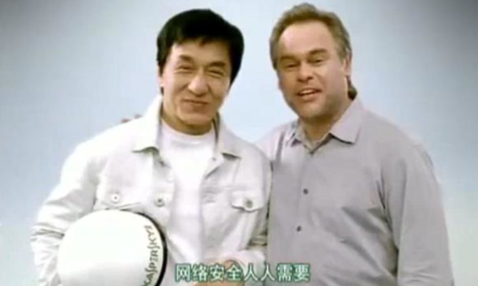 Jackie Chanas ir Jevgenijus Kasperskis