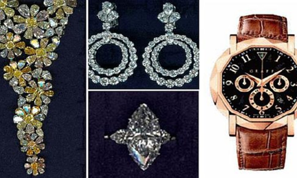 Iš parduotuvės „Graff Diamonds“ pagrobtosios milijonus kainuojančios vertybės
