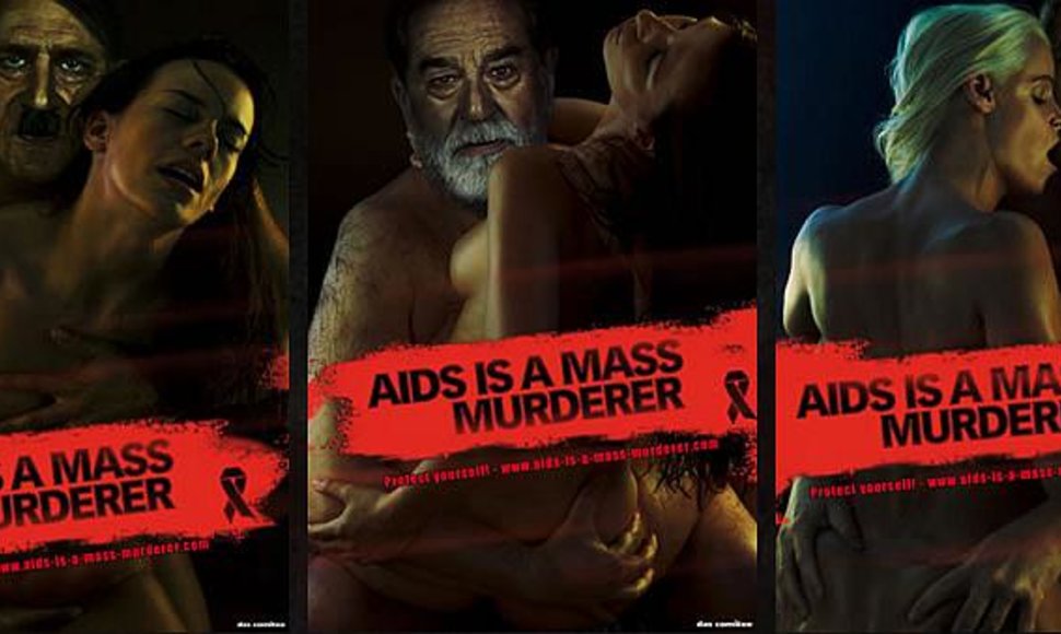 Apie AIDS grėsmę perspėja trys diktatoriai.