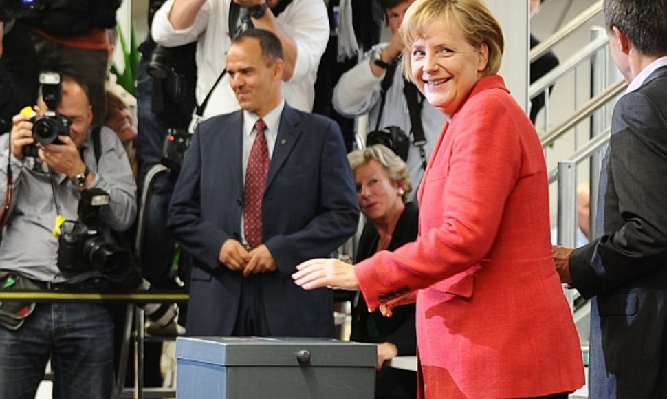 Balsuoja Angela Merkel