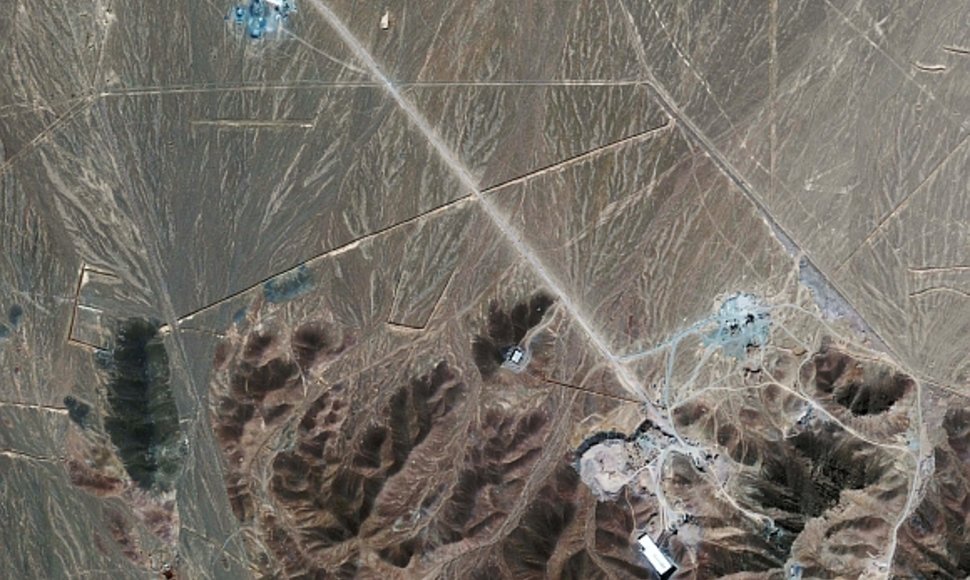 Naujasis Irano branduolinis objektas užfiksuotas palydovinėje nuotraukoje.
