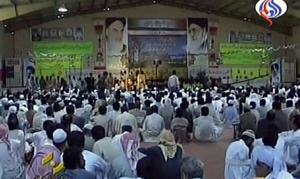 Irano Revoliucinės gvardijos susirinkimas prieš pat mirtininko išpuolį.