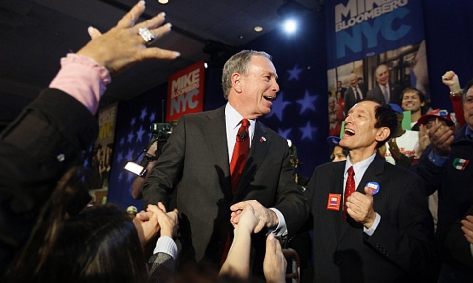 Michaelas Bloombergas triumfavo po rezultatų paskelbimo.