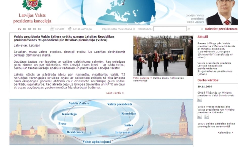 Latvijos prezidento interneto svetainė