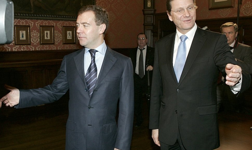 Dmitrijus Medvedevas ir Guido Westerwelle