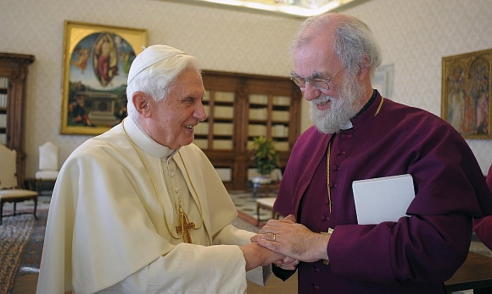 Popiežius Benediktas XVI ir Kenterberio arkivyskupas Rowanas Williamsas
