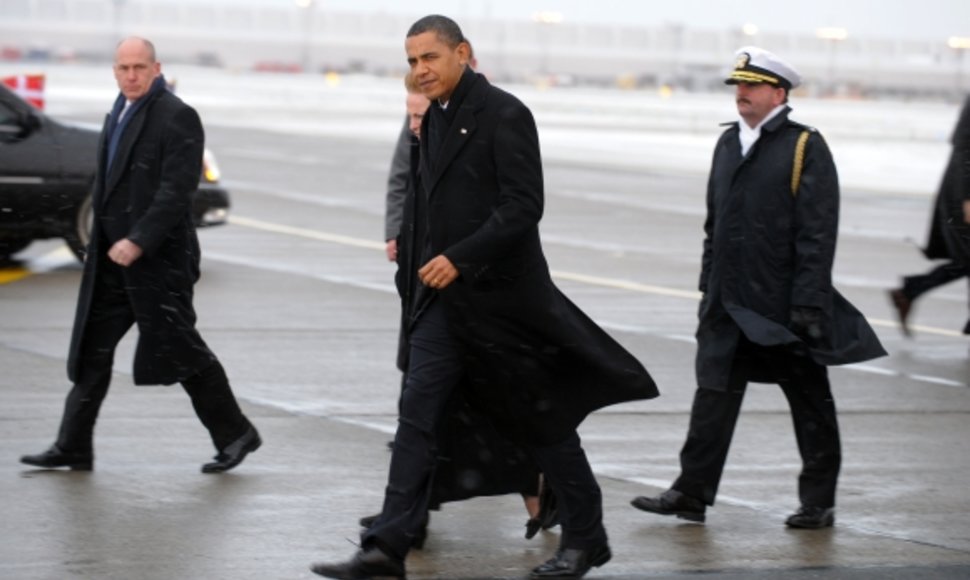 Į Kopenhagą penktadienio rytą atvyko ir Barackas Obama.