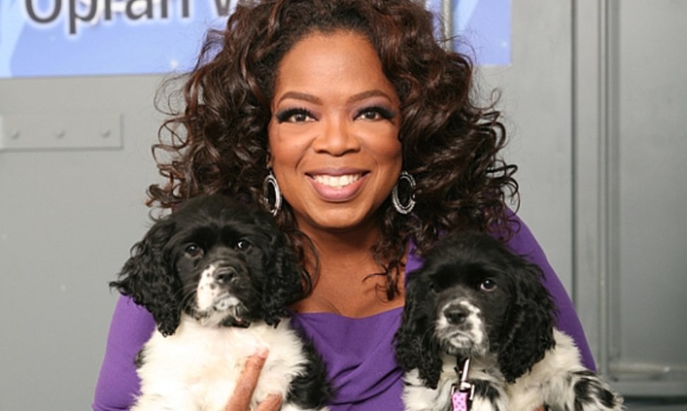 Oprah Winfrey su naujosiomis augintinėmis – Sunny ir Lauren