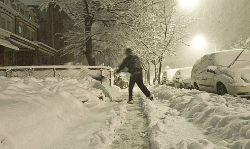 Vašingtoną užklojo storas sniego sluoksnis.