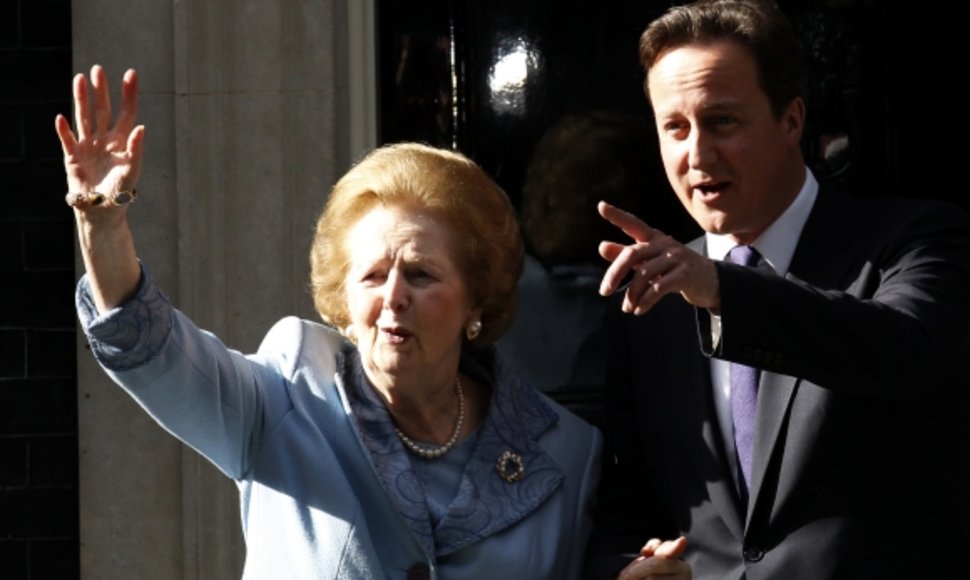 Margaret Thatcher ir Davidas Cameronas