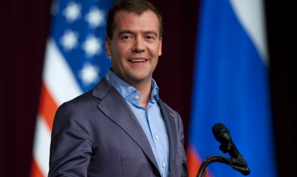 Dmitrijus Medvedevas atvyko į JAV.