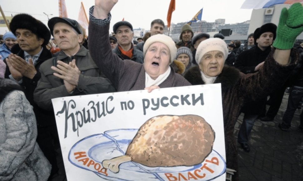Rusijos pensininkai nėra patenkinti savo padėtimi