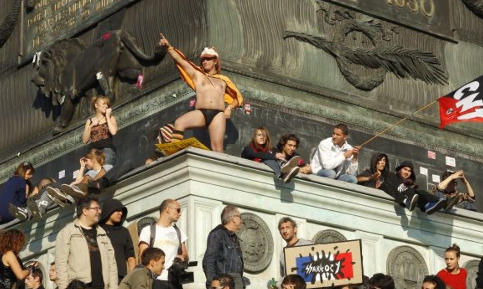 Protestai Prancūzijoje įgauna įvairiausias formas.