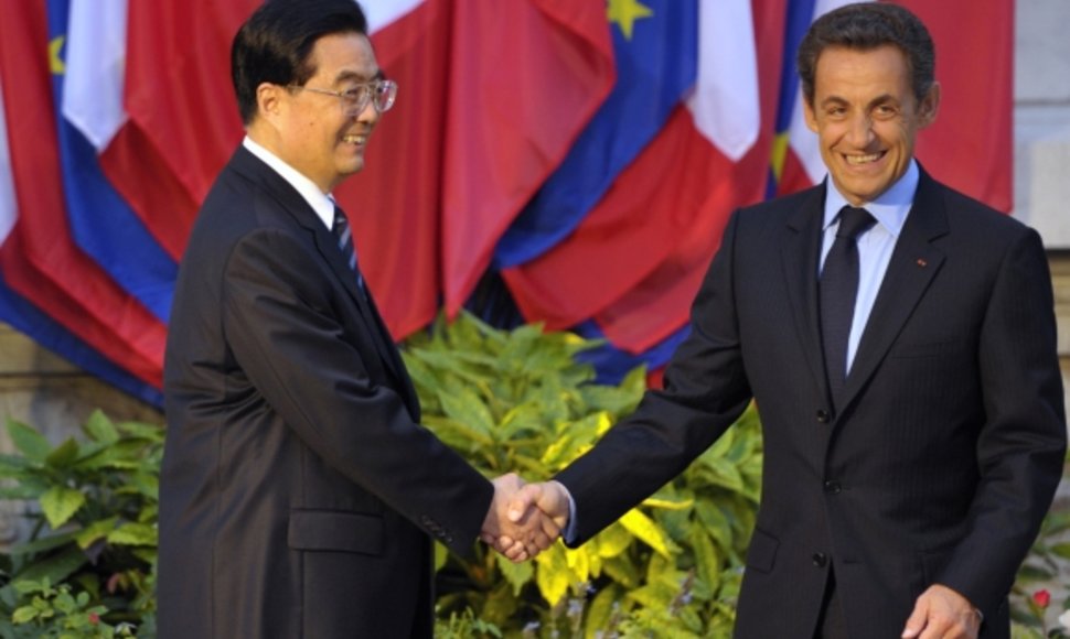 Hu Jintao ir Nicolas Sarkozy
