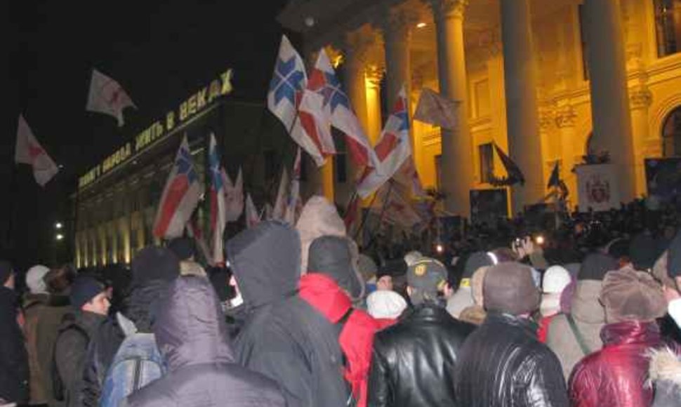 Opozicijos atstovai išėjo į Minsko gatves.