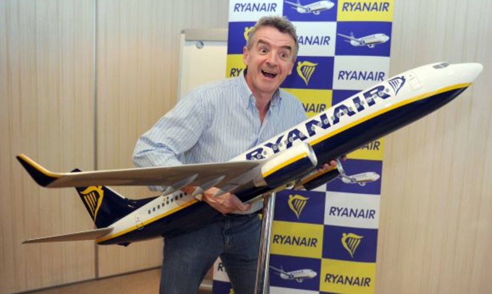„Ryanair“ kompanijos vadovas Michaelas O'Leary