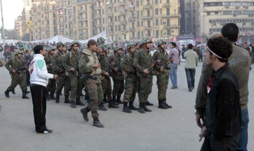 Egipto kariai Kaire, Tahriro aikštėje.