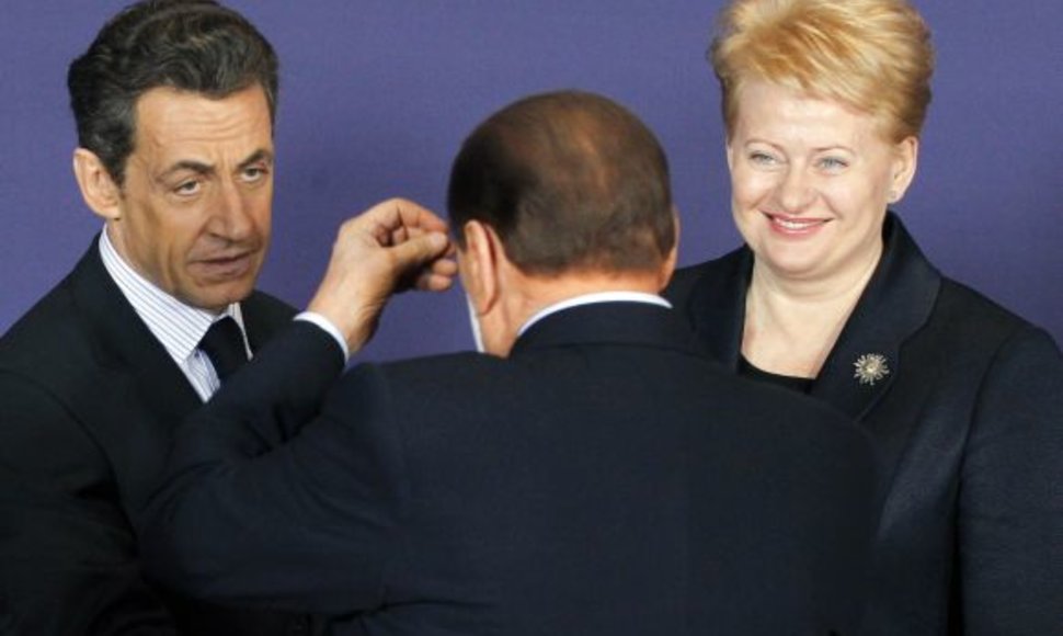 Nicolas Sarkozy, Silvio Berlusconi ir Dalia Grybauskaitė