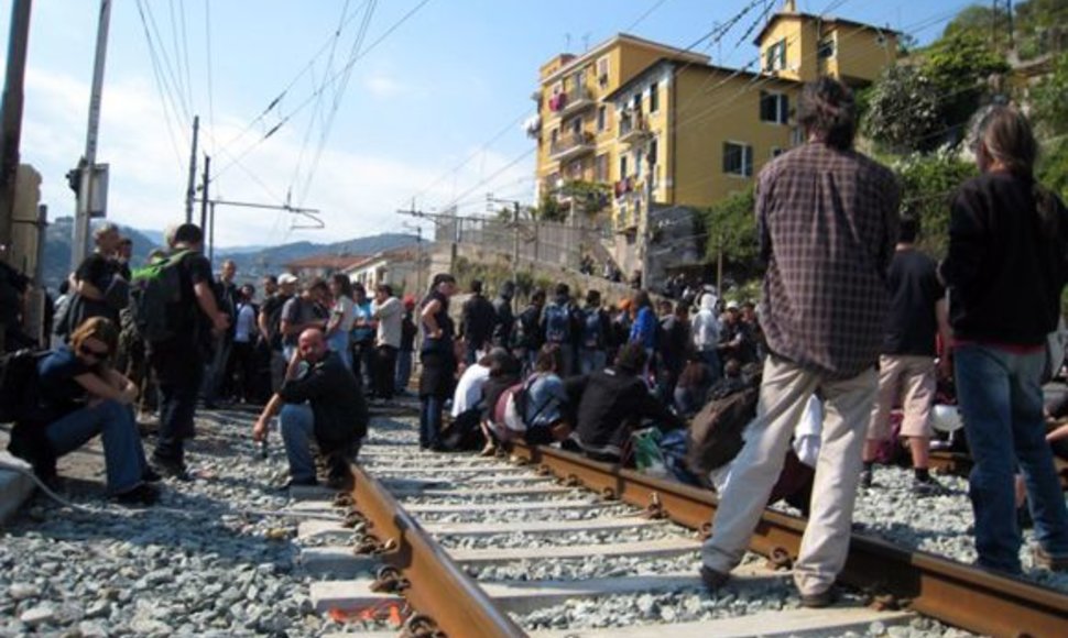 Migrantai iš Tuniso ties Italijos ir Prancūzijos siena