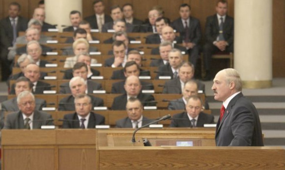 Aliaksandras Lukašenka Baltarusijos parlamente