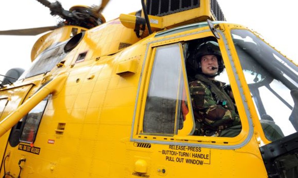 Gelbėtojų sraigtasparnio pilotas princas Williamas