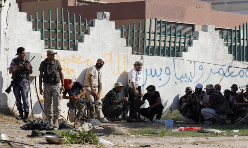 Libijos sukilėliai Tripolyje