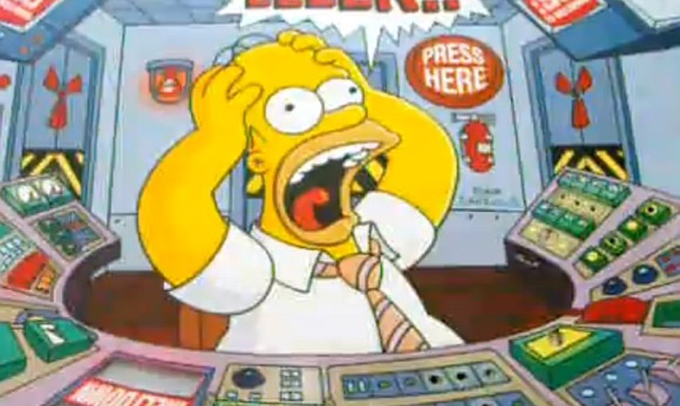 Situacija Kalifornijoje primena populiarųjį animacinį filmą „Simpsonai“, kurio pagrindinis herojus ne kartą pridarė bėdų savo darbo vietoje – atominėje elektrinėje.