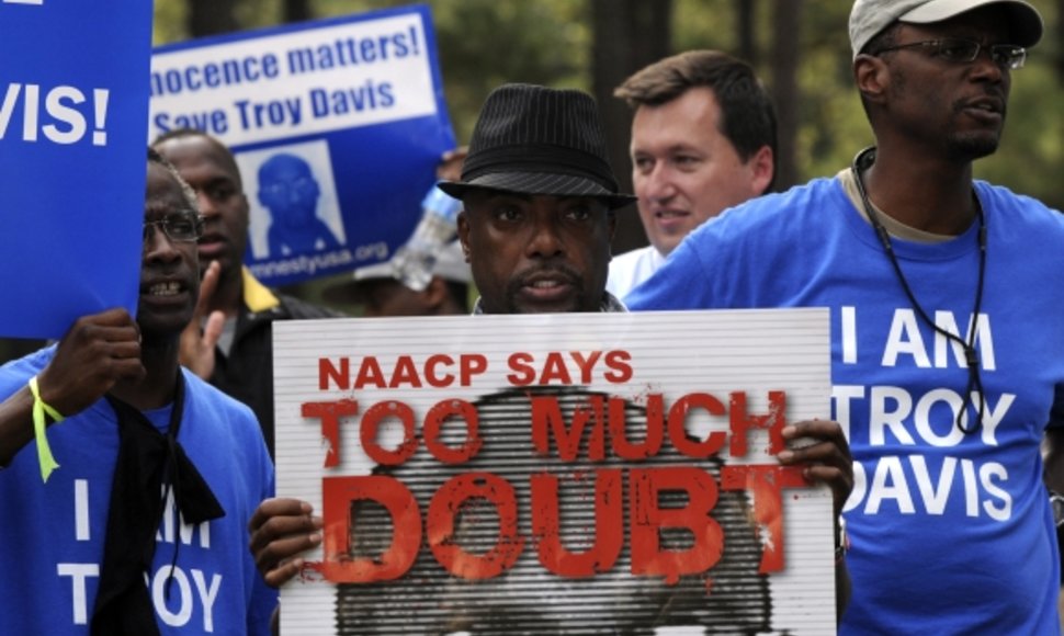 Protesto akcija prieš mirties bausmės vykdymą Troy Davisui