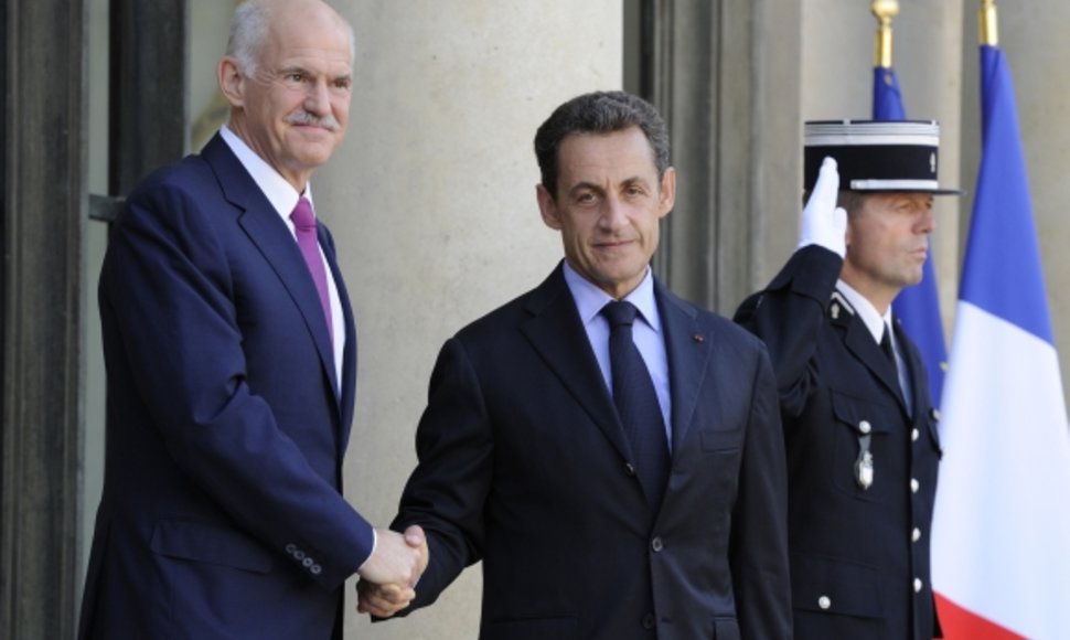 Georgas Papandrėjus ir Nicolas Sarkozy