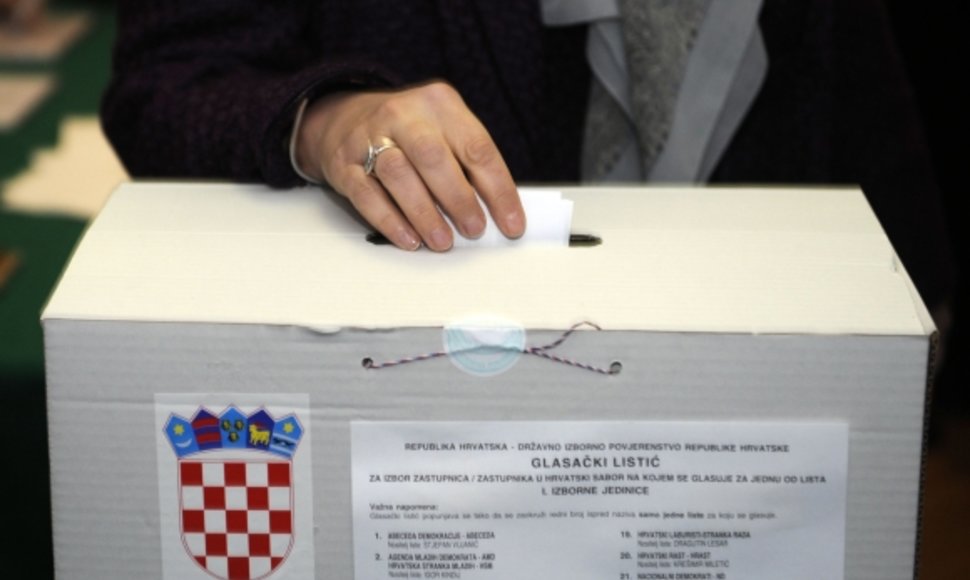 Rinkimų balsadėžė Kroatijoje