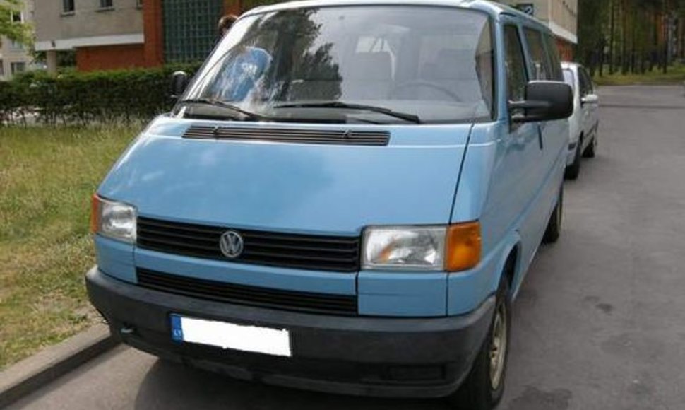 Sulaikytas automobilio Volkswagen Caravelle grobikas.