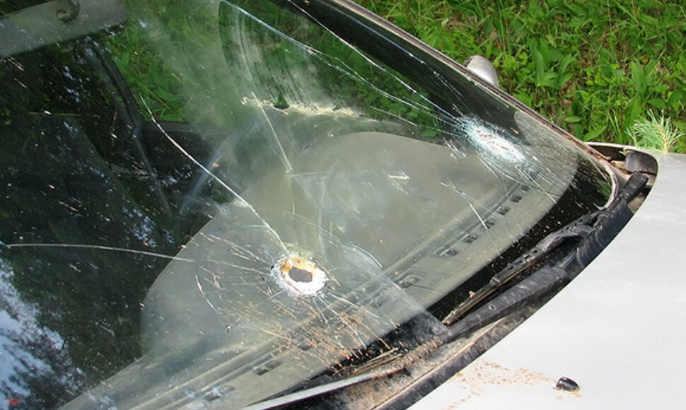 Sušaudytas automobilio stiklas