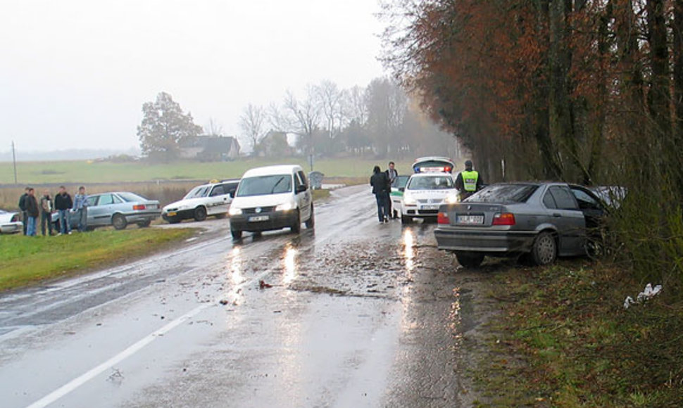 Į medį atsitrenkęs BMW