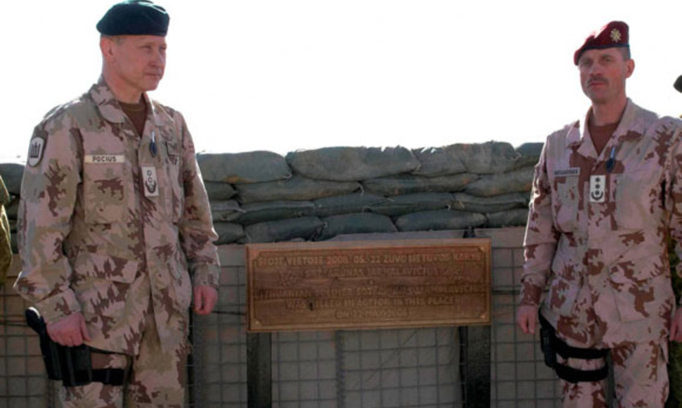 Afganistane įamžintas žuvusio seržanto atminimas