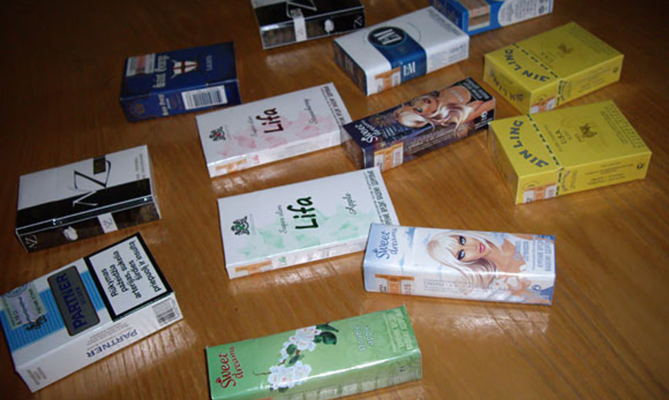 Policijos konfiskuotos cigaretės