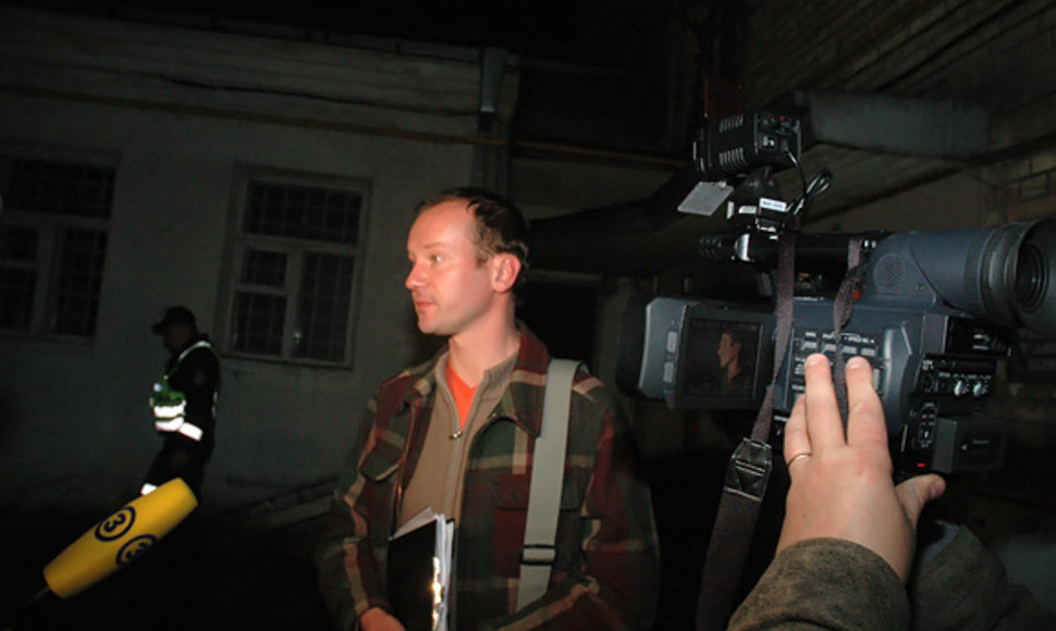Rokas Žilinskas iš karto po to, kai buvo paleistas iš policijos