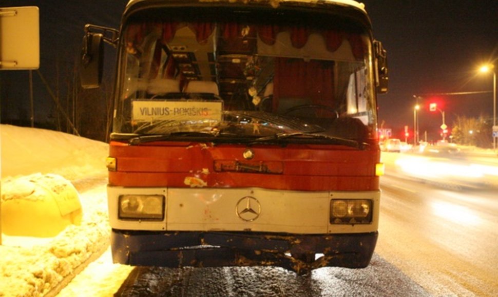 Į avariją patekęs autobusas