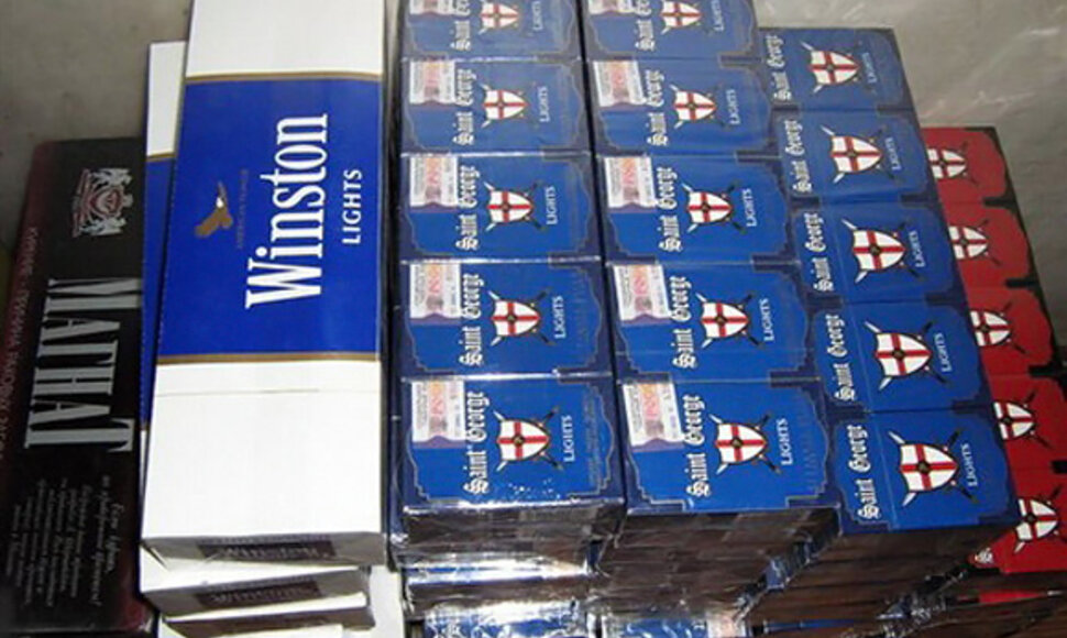 Policijos konfiskuotos cigaretės