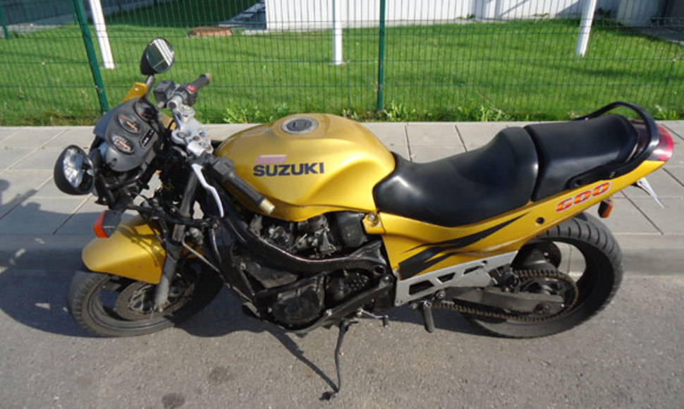 Sulaikytas motociklas „Suzuki“