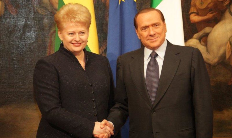 Dalia Grybauskaitė ir Silvio Berlusconi
