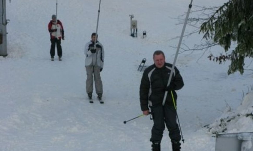 Alytuje jau veikia slidinėjimo trasa.