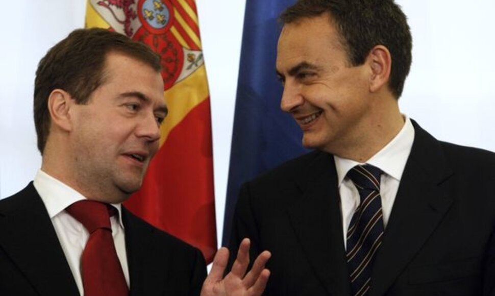 Rusijos prezidentas ir Ispanijos premjeras.