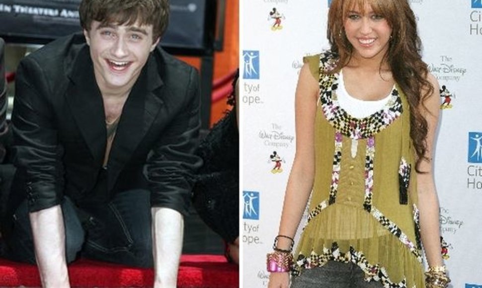 Danielis Radcliffe'as ir Miley Cyrus