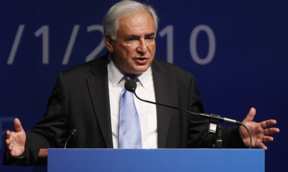 TVF vadovas Dominique'as Straussas-Kahnas Pasaulio ekonomikos forume Davose