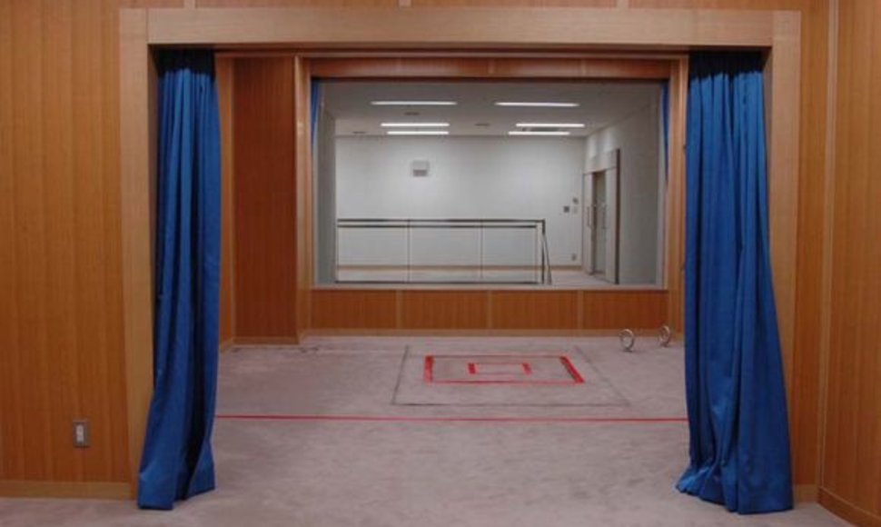 Egzekucijų kambarys Tokijo kalėjime.