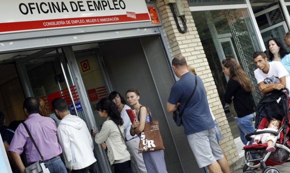 Nedarbo lygis Ispanijoje siekia 20 procentų
