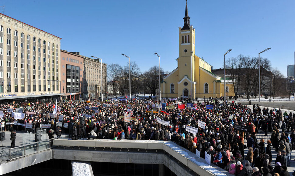 Estijoje vyksta švietimo darbuotojų streikas.
